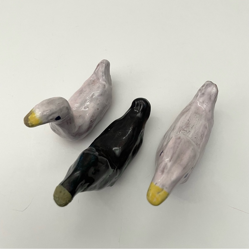 3 vintage primitive redware pottery birds ducks geese - Picture 3 of 14